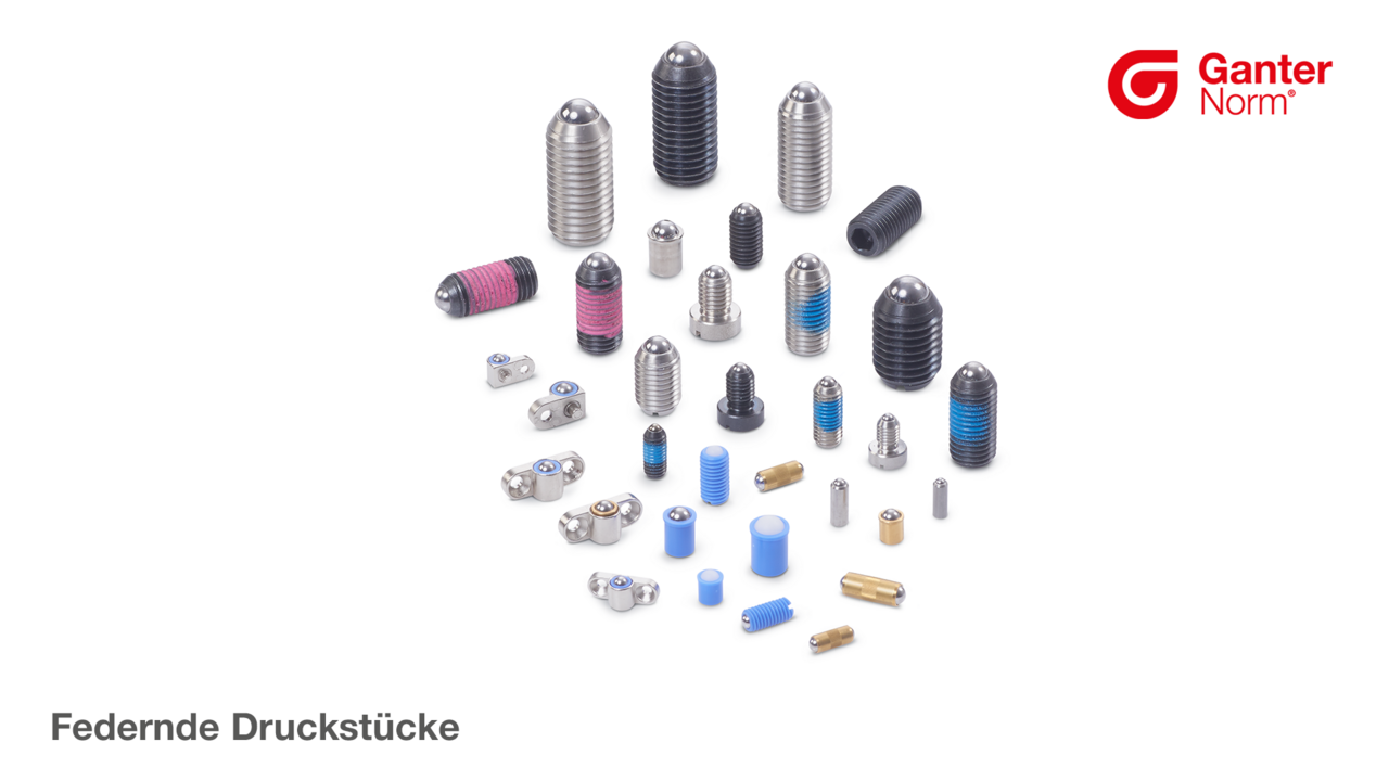 Federnde Druckstücke