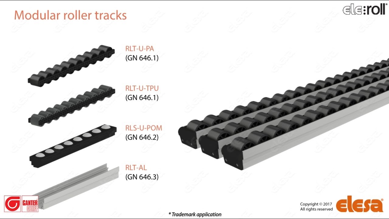 Rails à galets et à billes